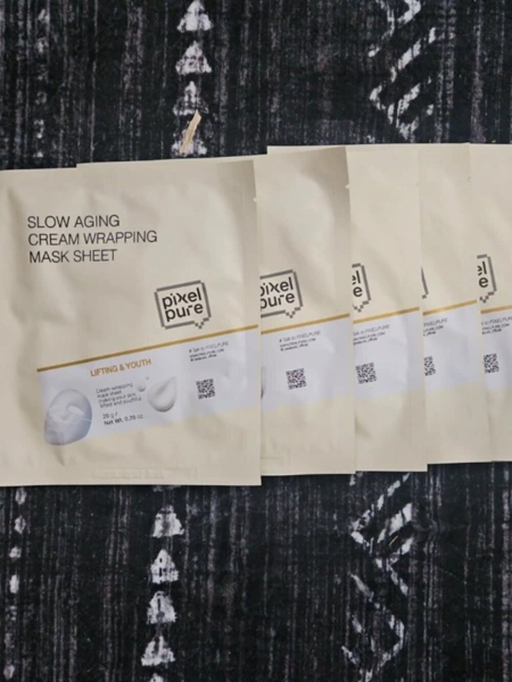 Pixel Pure Slow Aging Cream Wrapping Korean Beauty Sheet Mask - 7 Pack